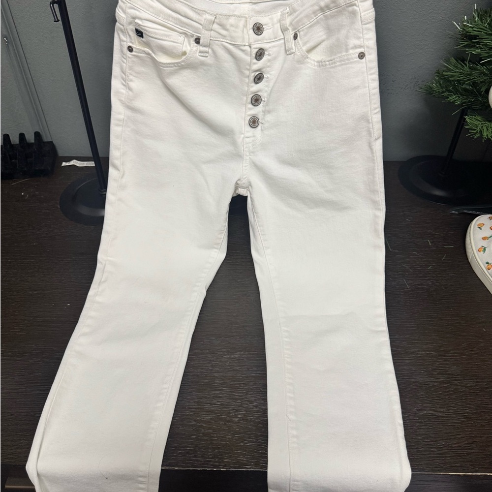 KanCan Women's High Rise White Jeans